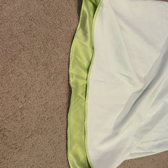 FOREVER UNIQUE Blue & Lime Ombre Satin Maxi Dress/Gown w/ Twist Front Size 2 New - Picture 14 of 16